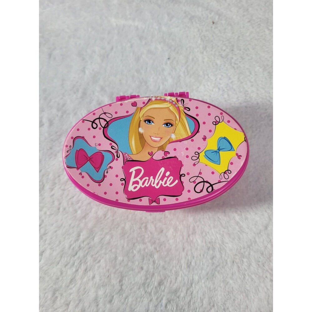 Shakespeare Mattel Barbie Mini Tackle Box Fishing Pink with Clip-on Back 2013